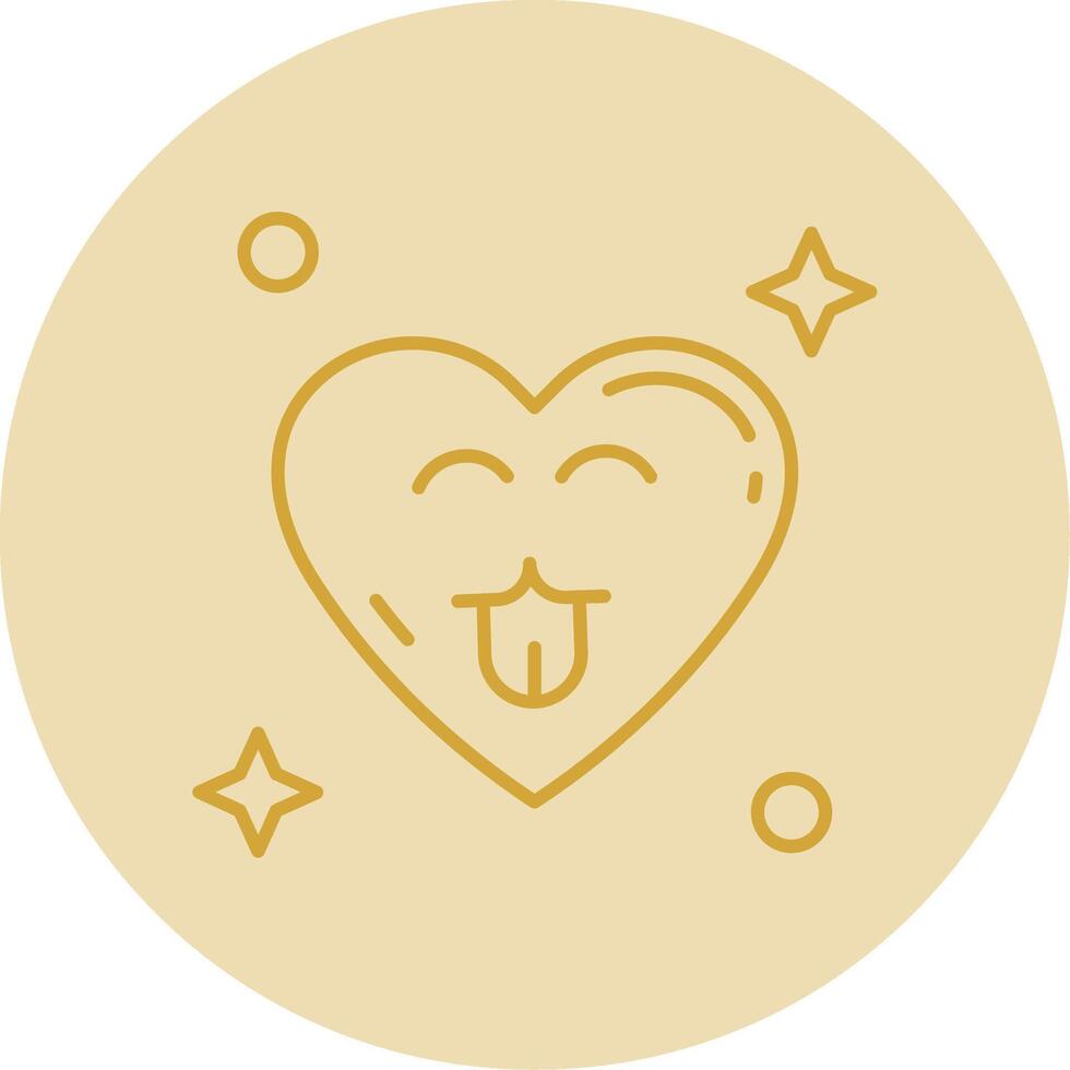 Cute Line Yellow Circle Icon vector