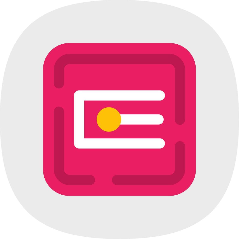 Endpoint Flat Curve Icon vector