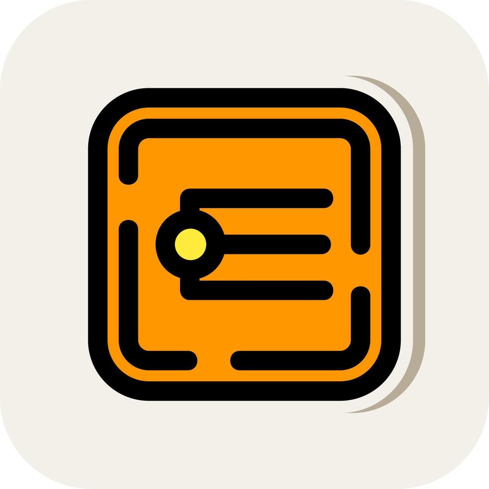 Endpoint Line Filled White Shadow Icon vector