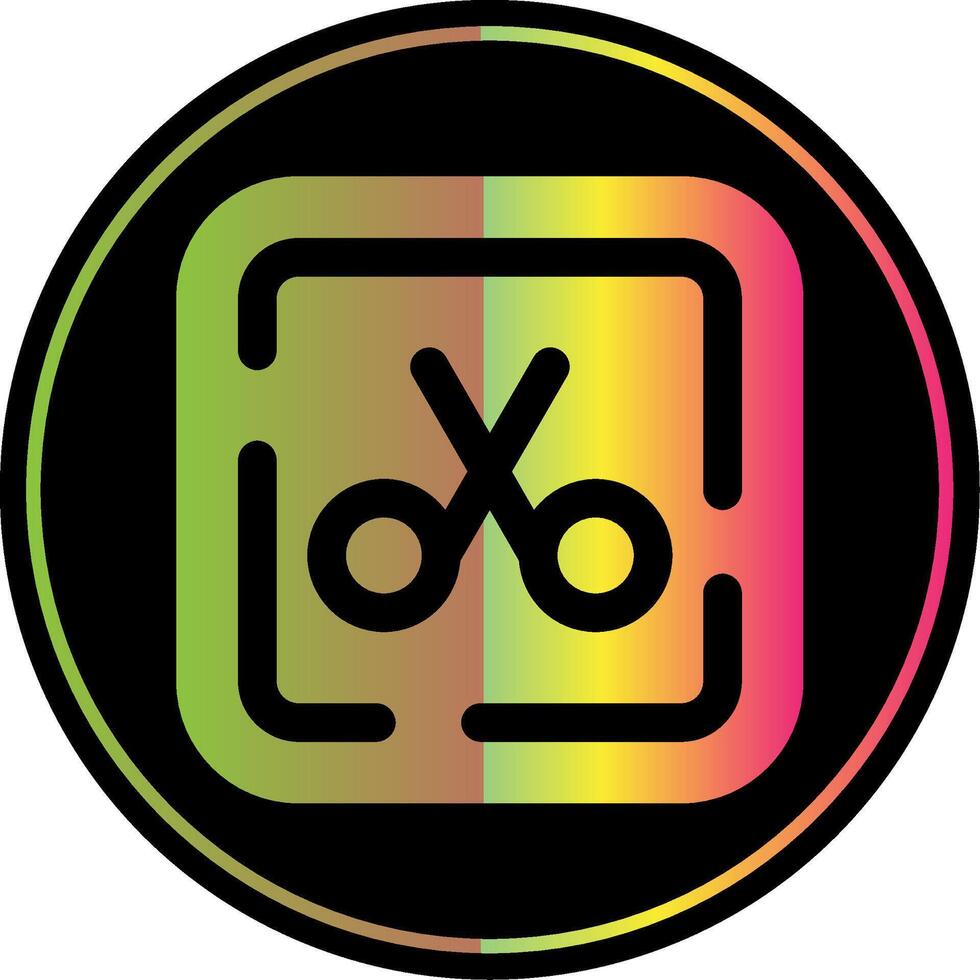 Scissor Glyph Due Color Icon vector