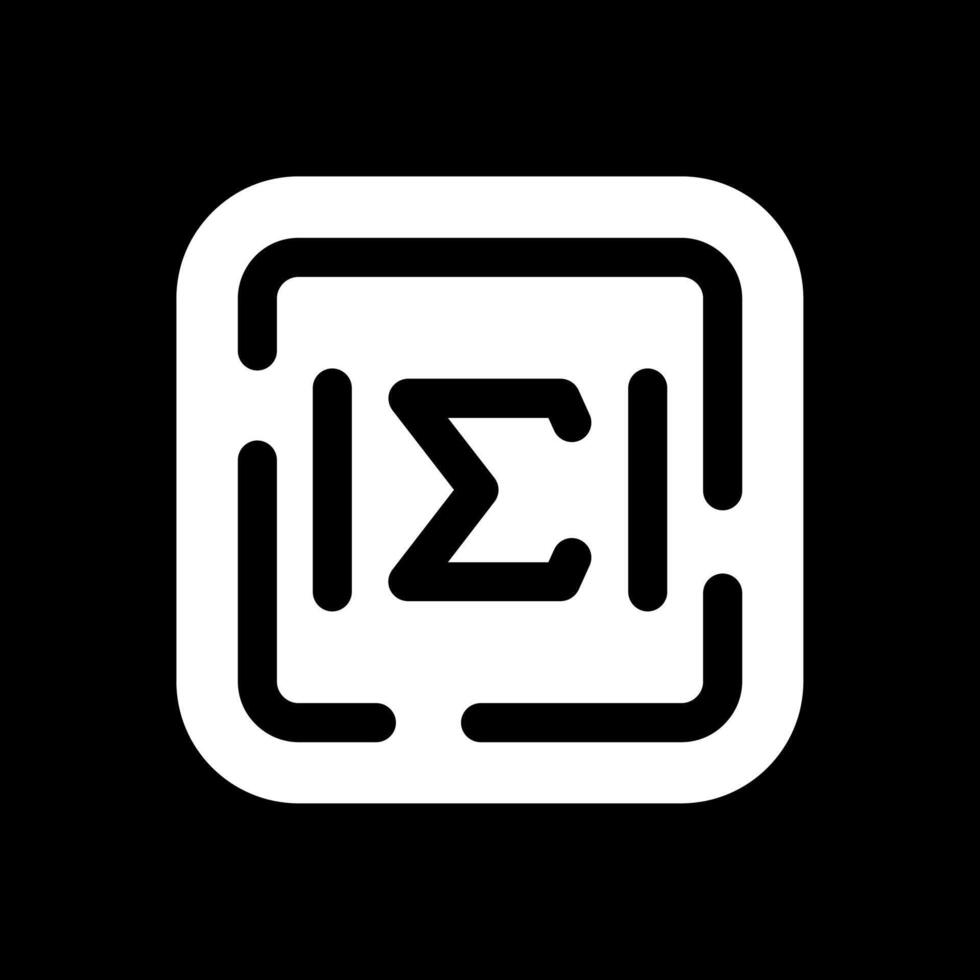 Summation Glyph Inverted Icon vector