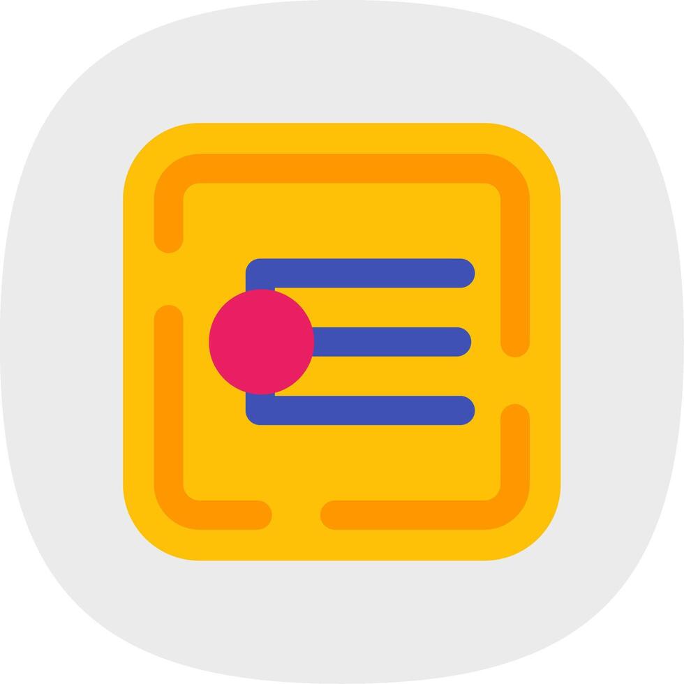 Endpoint Flat Curve Icon vector