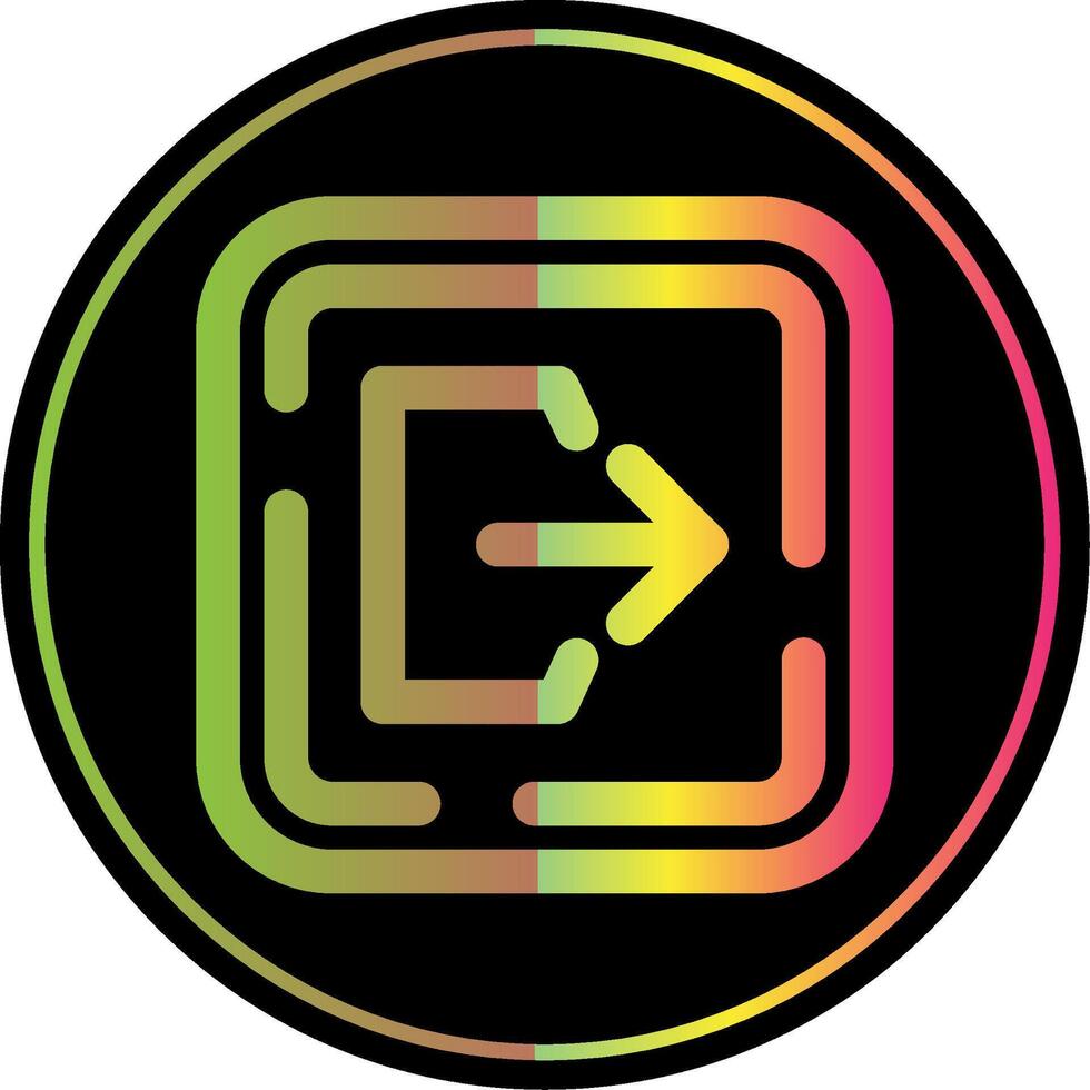 Logout Line Gradient Due Color Icon vector