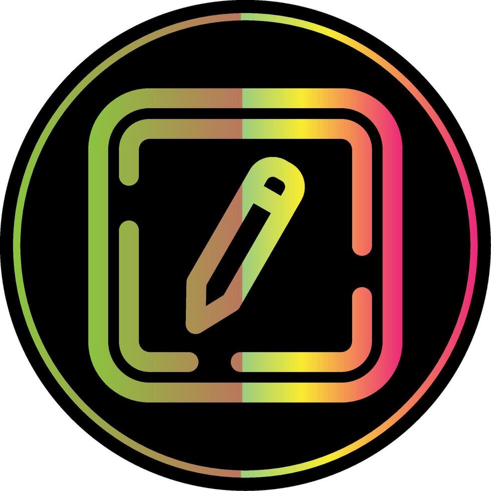 Edit Line Gradient Due Color Icon vector