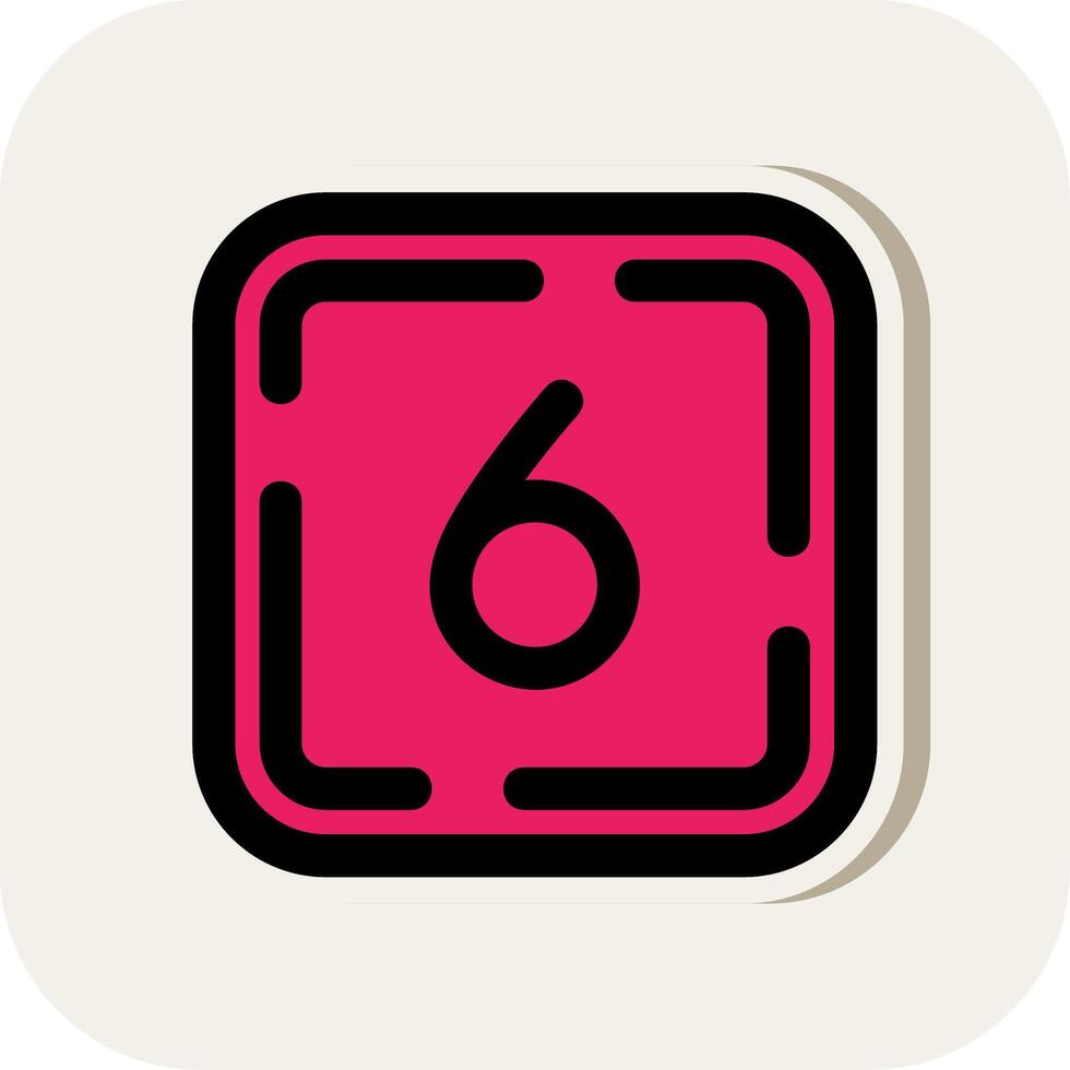 Six Line Filled White Shadow Icon vector