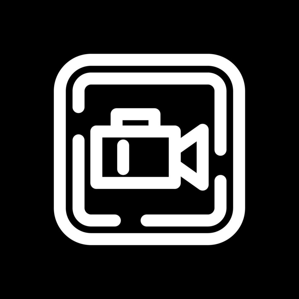 Video Line Inverted Icon vector
