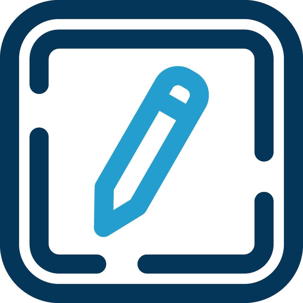 Edit Line Blue Two Color Icon vector