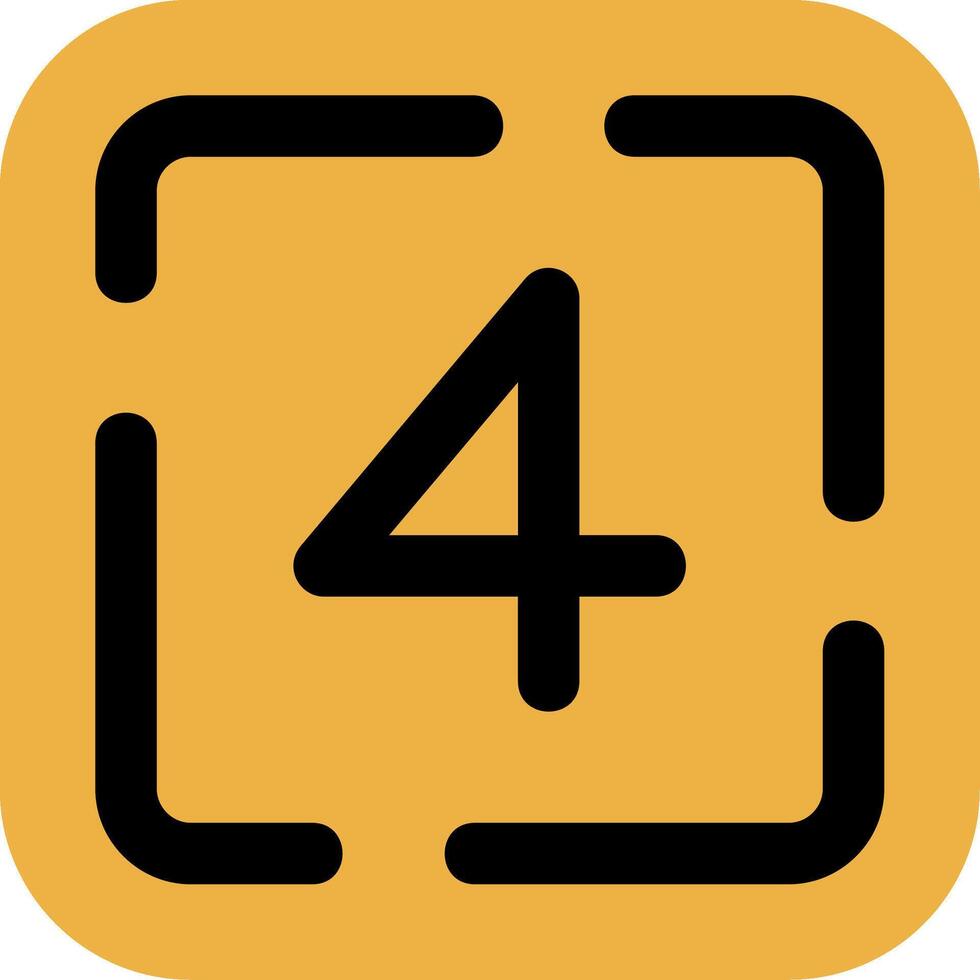 Four Skined Filled Icon vector