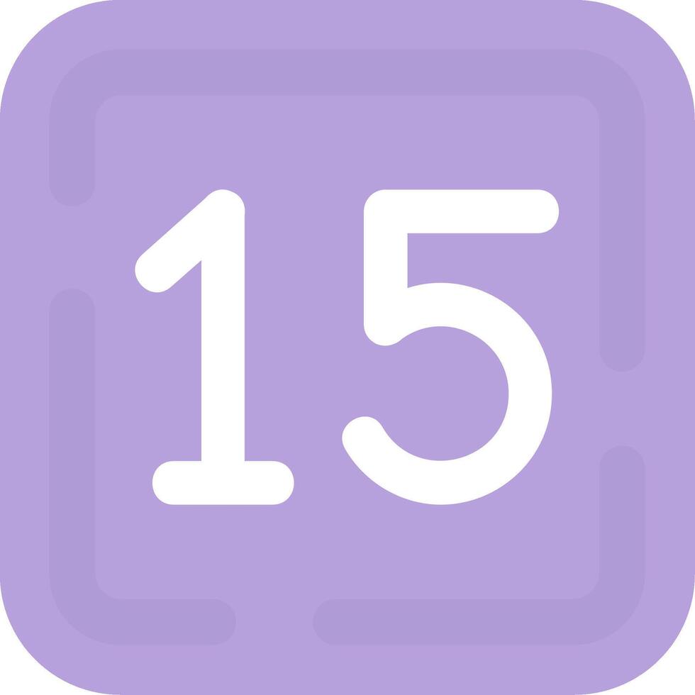 Fifteen Flat Light Icon vector