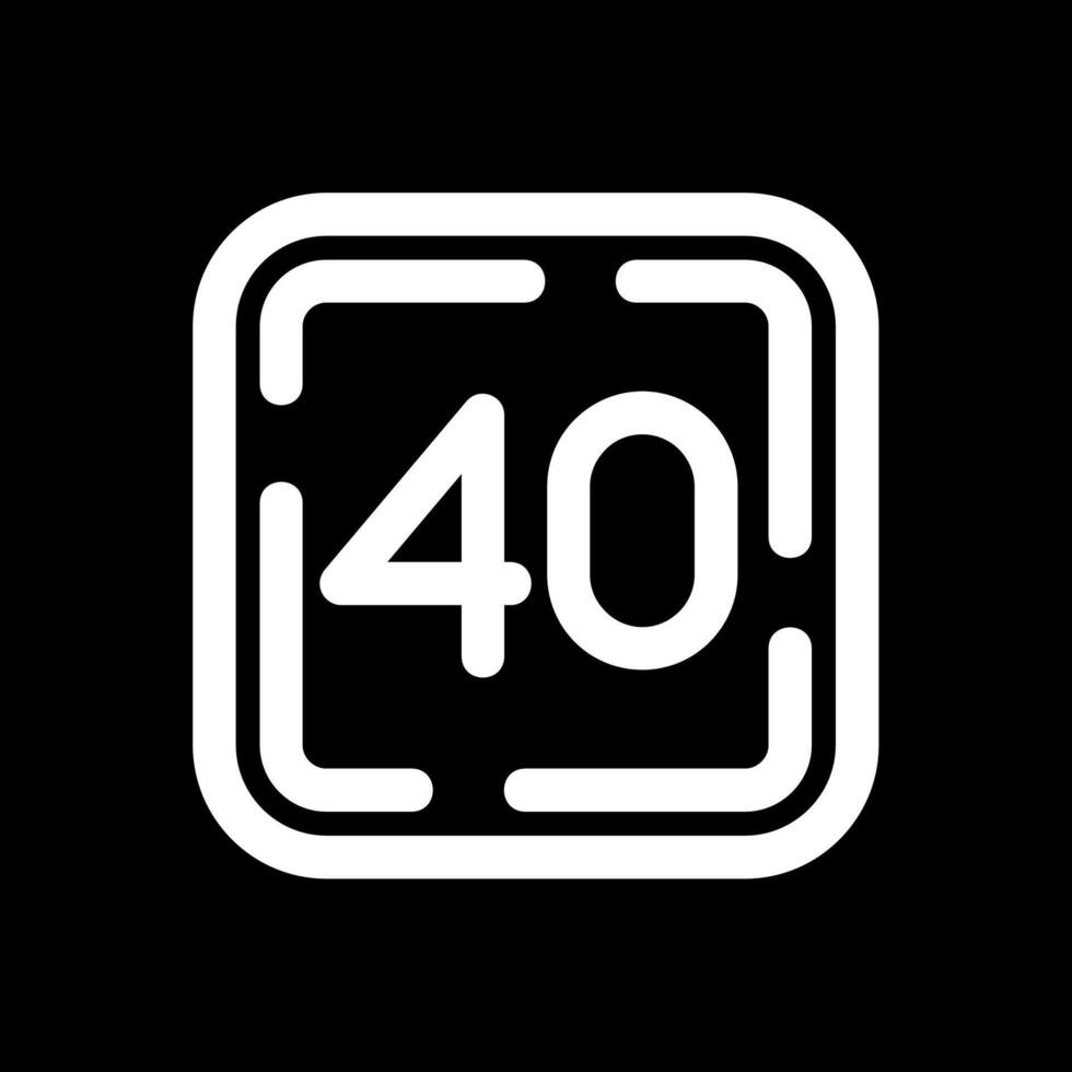 Forty Line Inverted Icon vector