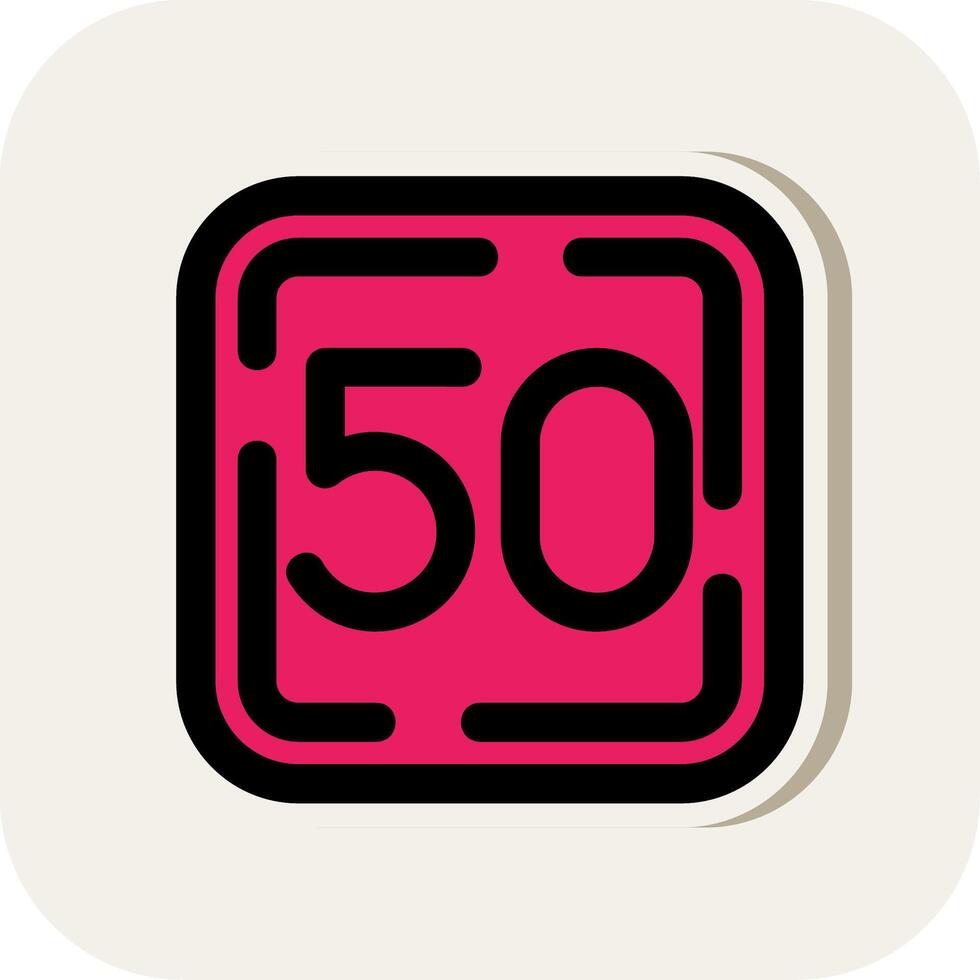 Fifty Line Filled White Shadow Icon vector