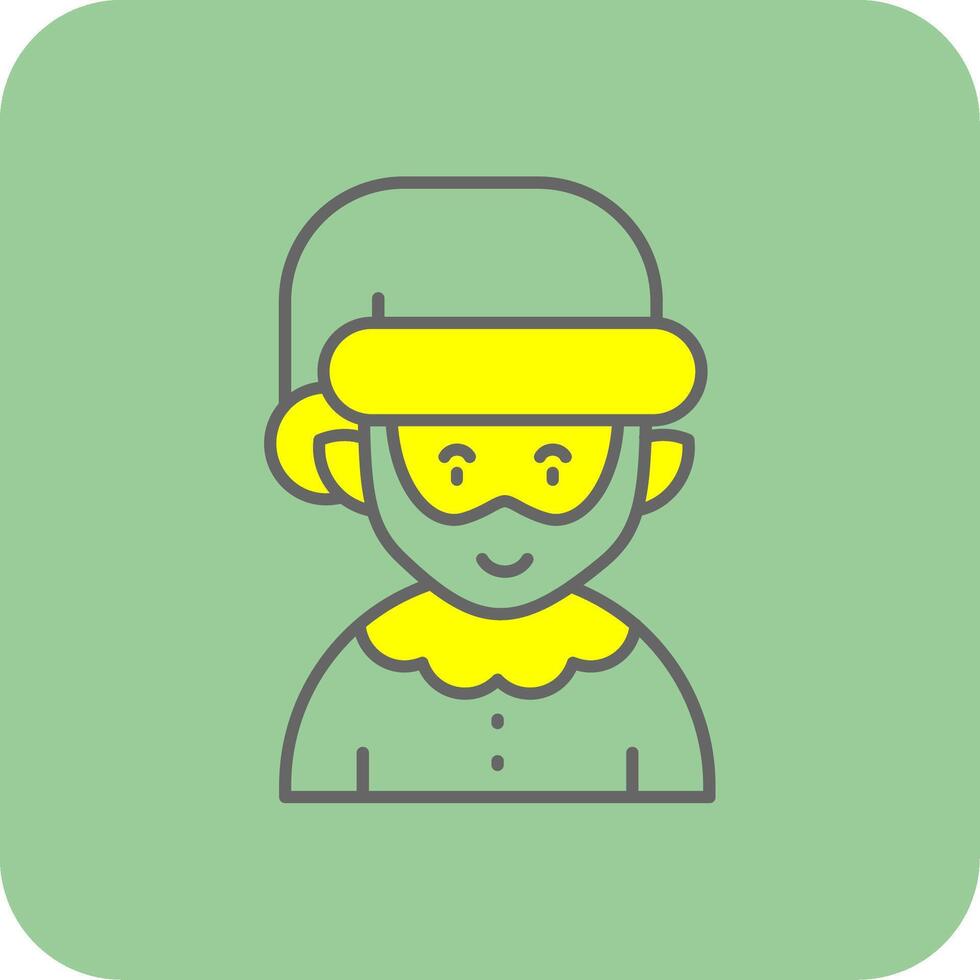 Elfie Filled Yellow Icon vector