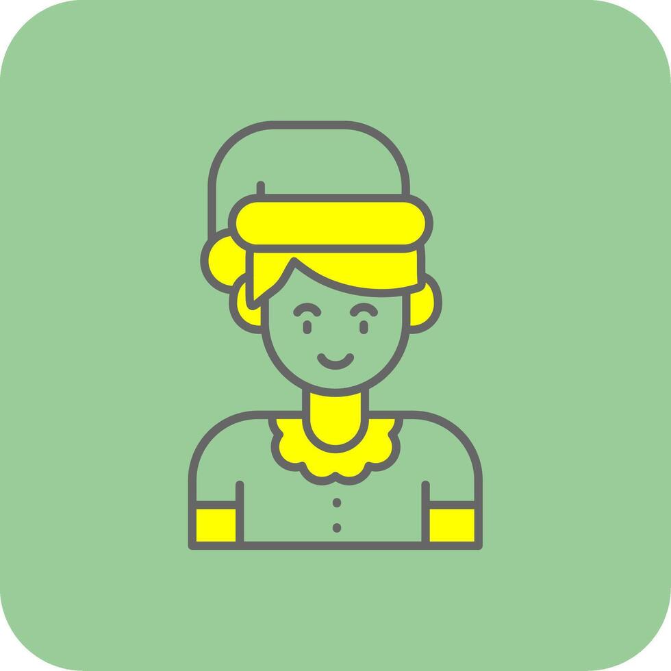 Boy Filled Yellow Icon vector