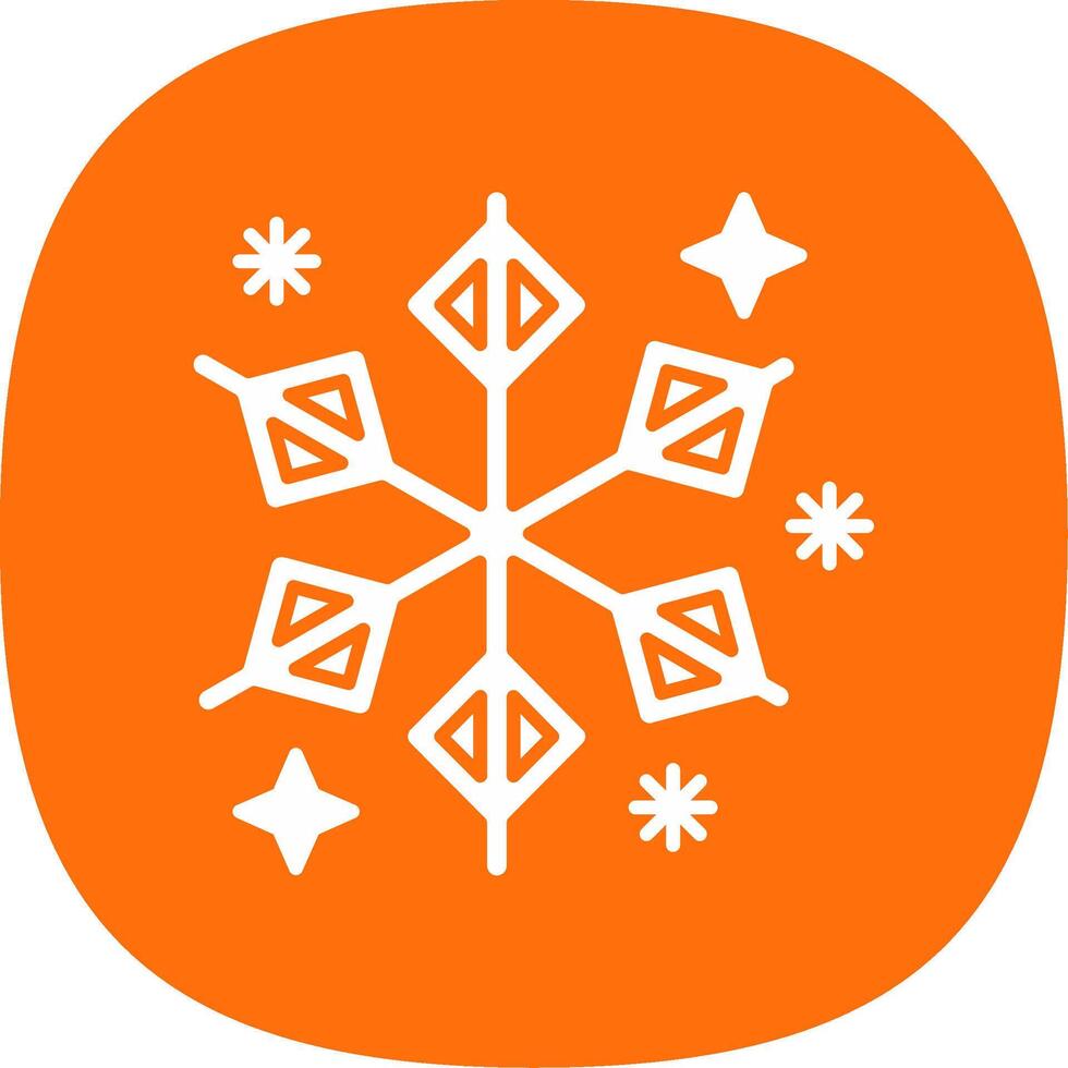 Winter Glyph Curve Icon vector