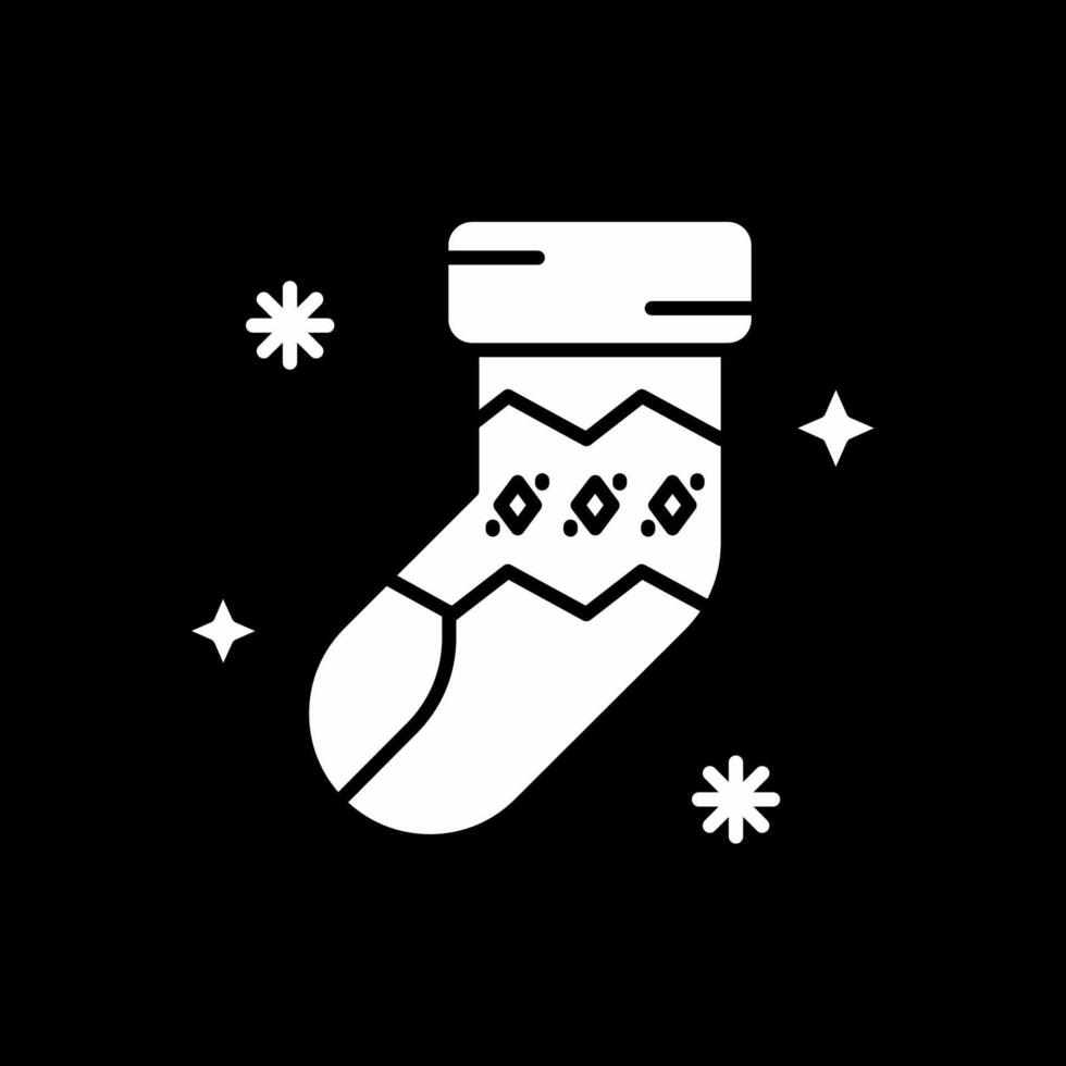 Sock Glyph Inverted Icon vector