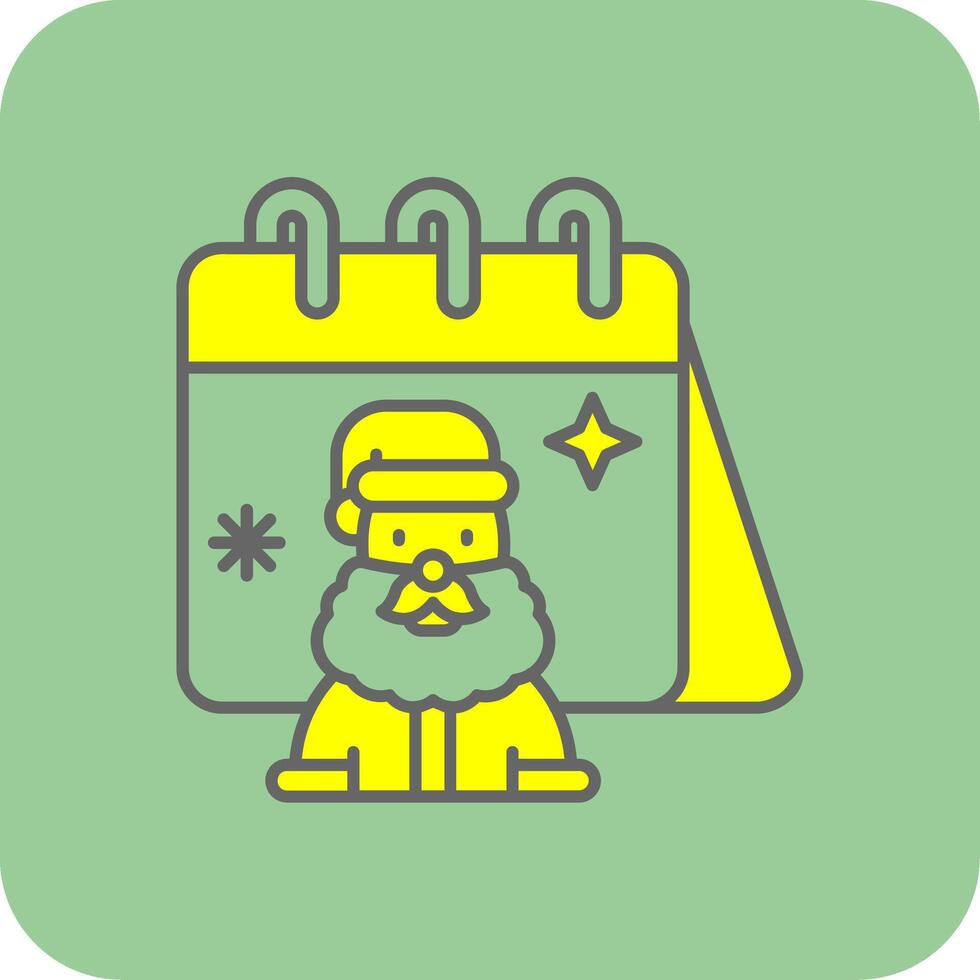 Calender Filled Yellow Icon vector