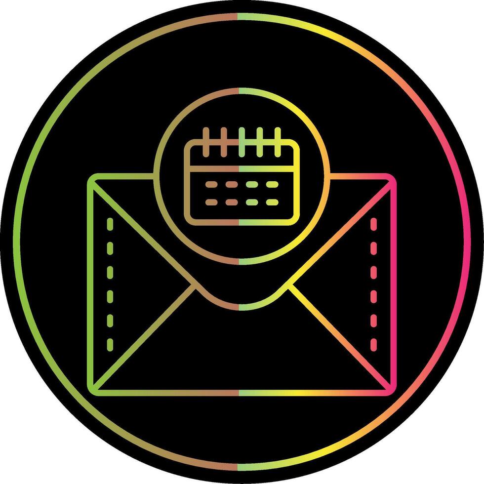 Calender Line Gradient Due Color Icon vector
