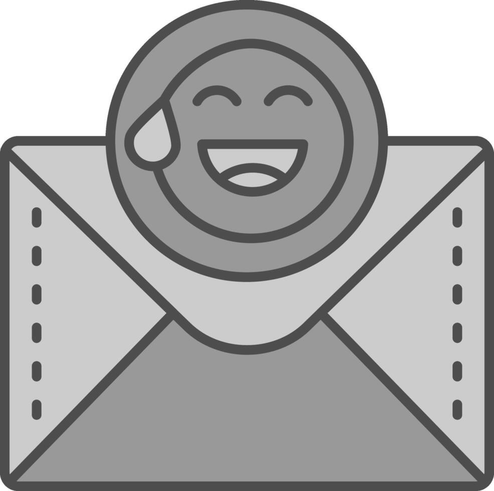 Emoji Line Filled Greyscale Icon vector