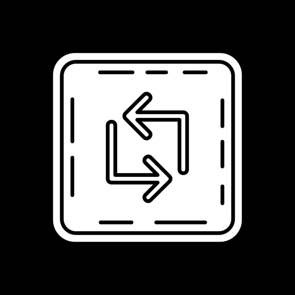 Loop Glyph Inverted Icon vector