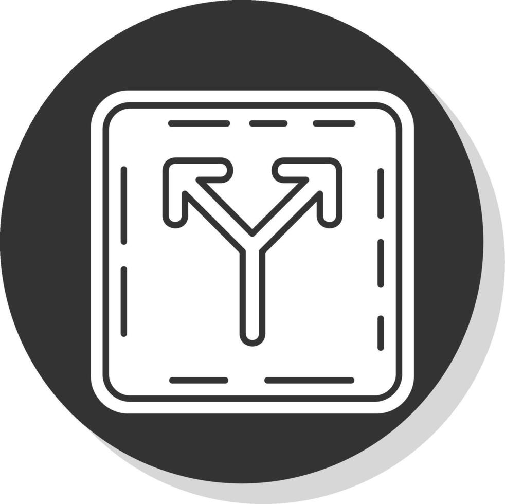 Split Glyph Grey Circle Icon vector