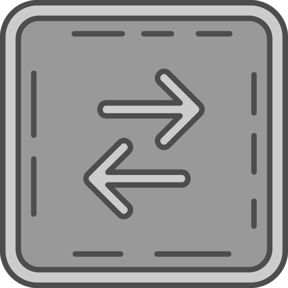 Swap Line Filled Greyscale Icon vector