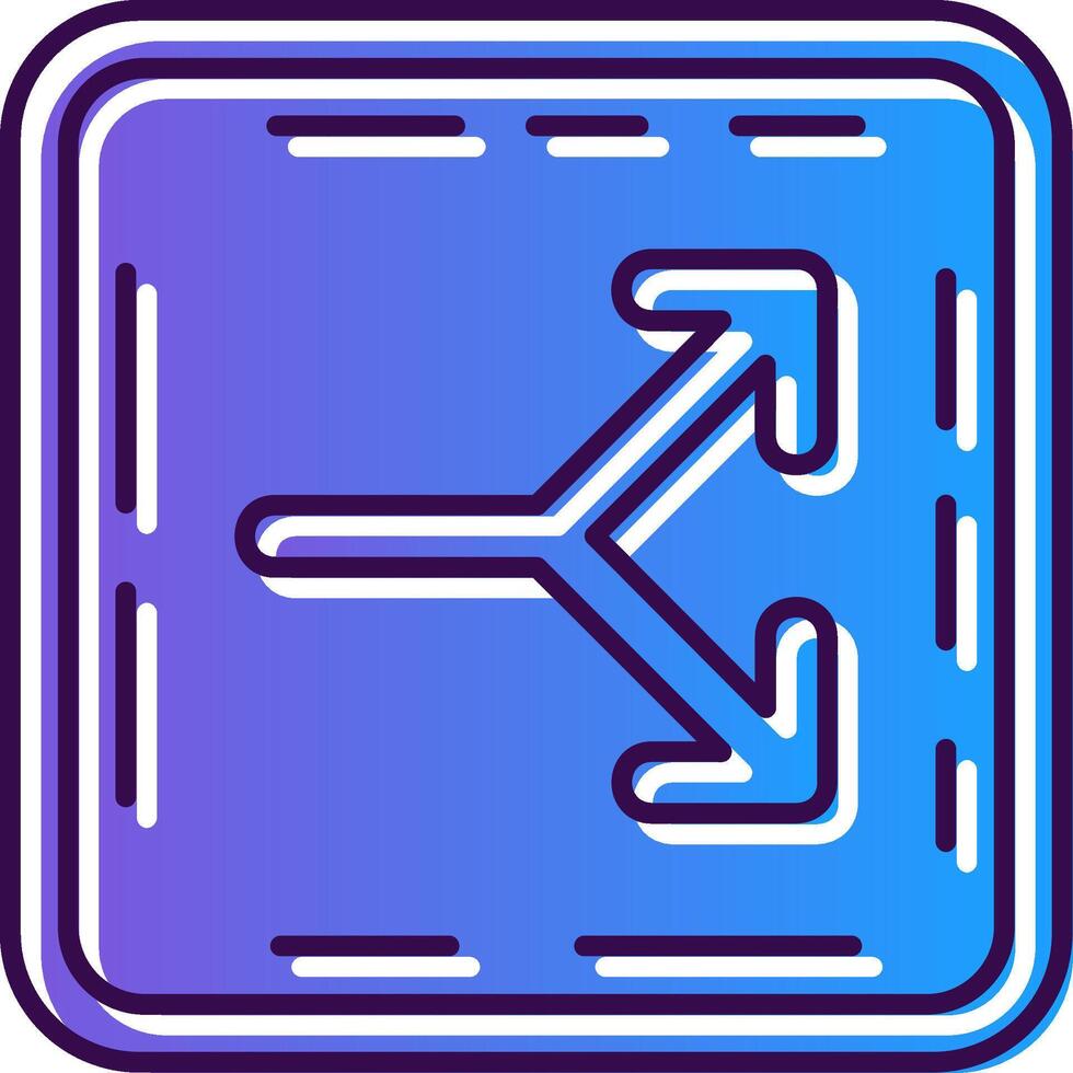Split Gradient Filled Icon vector