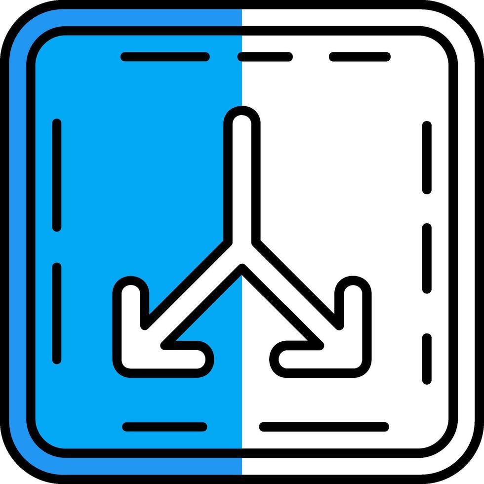 Split Filled Half Cut Icon vector