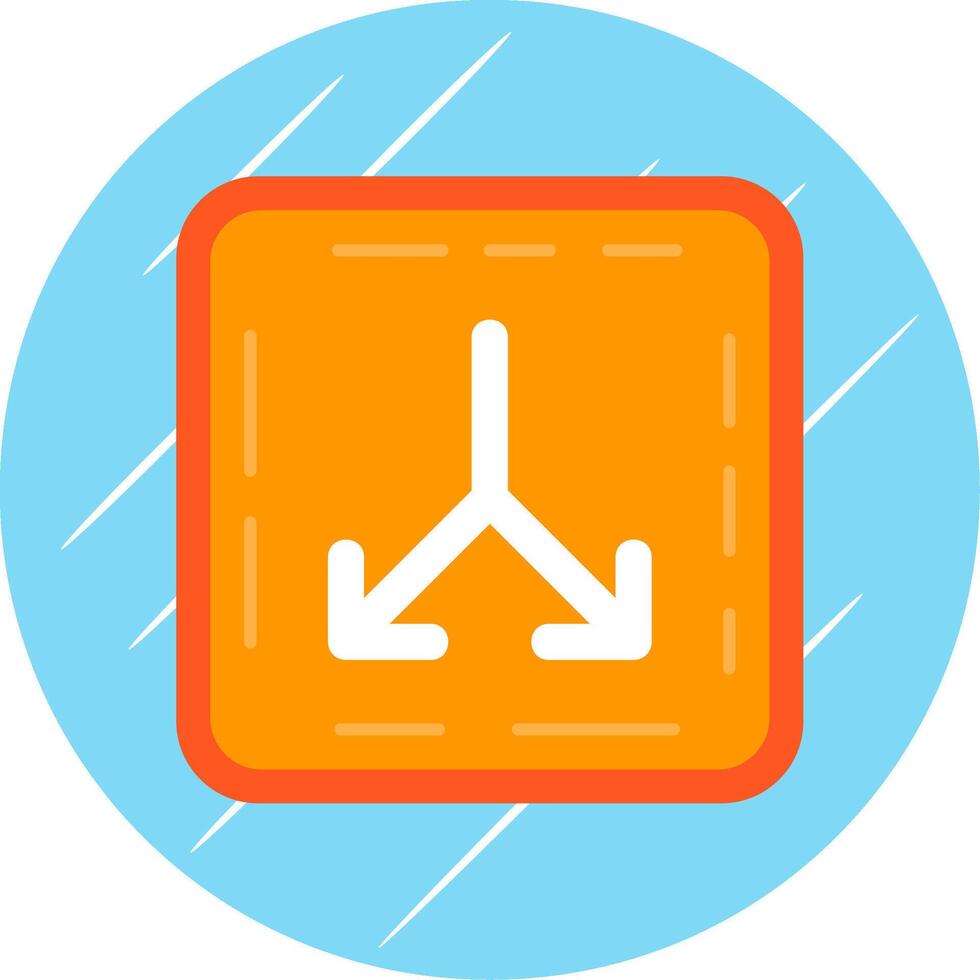 Split Flat Blue Circle Icon vector