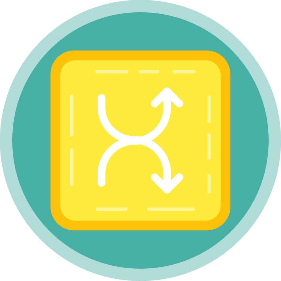 Shuffle Flat Multi Circle Icon vector