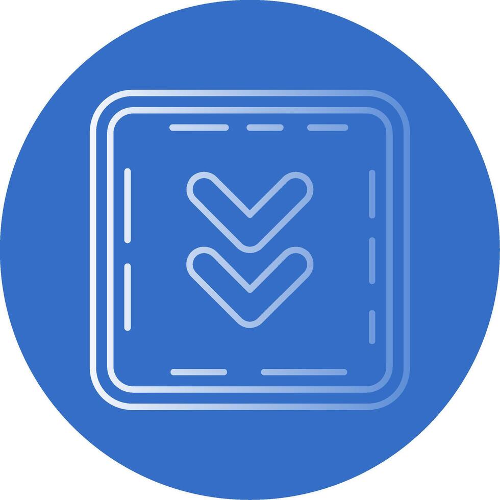 Chevron Gradient Line Circle Icon vector