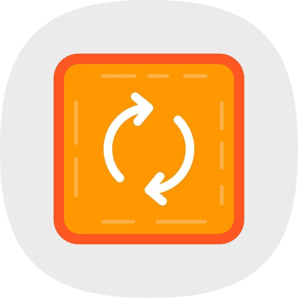 Loop Flat Curve Icon vector