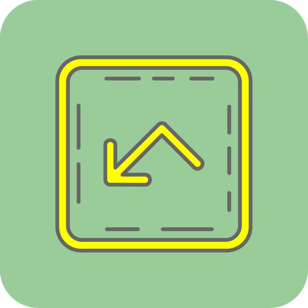 Bounce Filled Yellow Icon vector