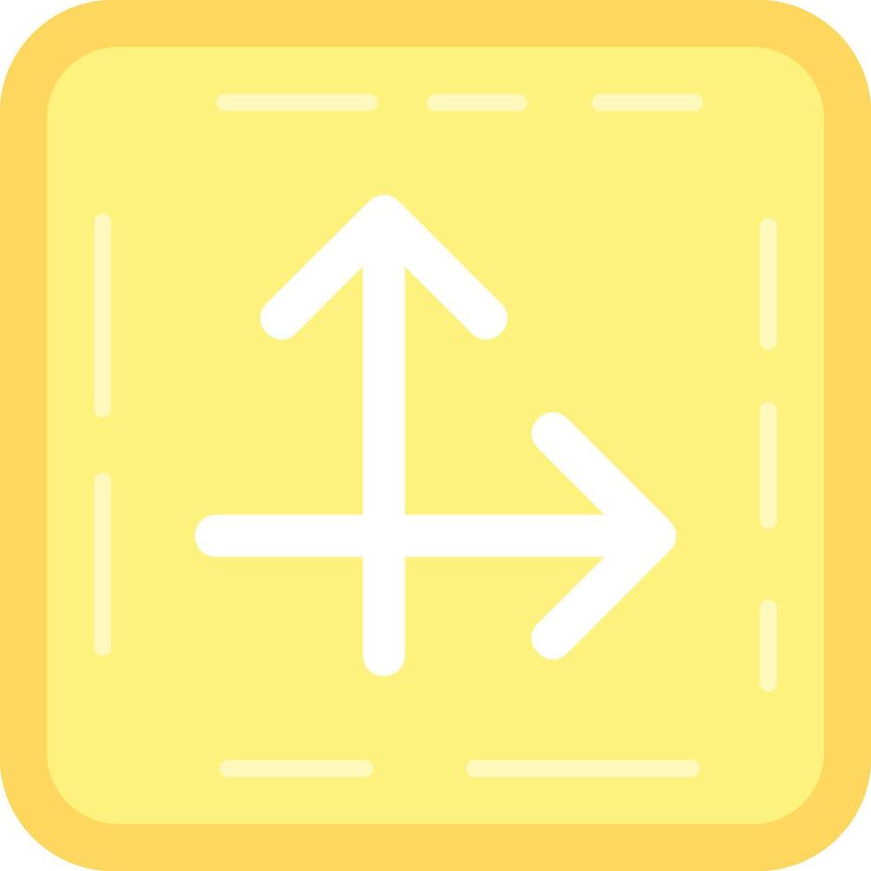 Intersect Flat Light Icon vector