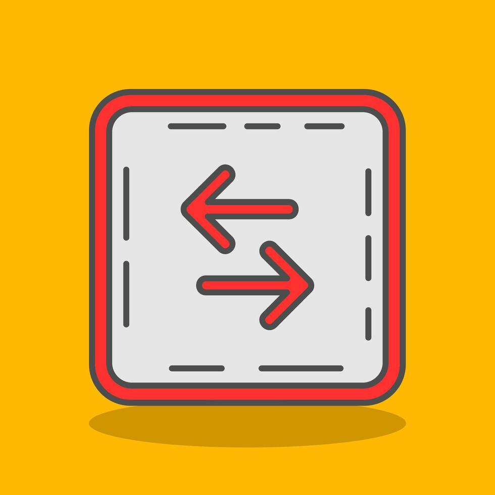 Swap Filled Shadow Icon vector
