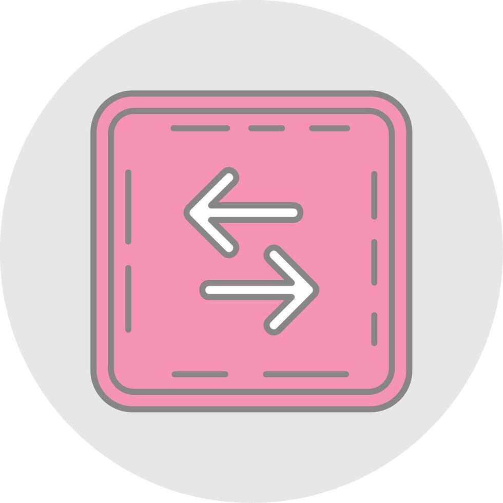 Swap Line Filled Light Circle Icon vector