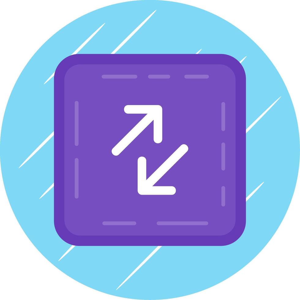 Swap Flat Blue Circle Icon vector