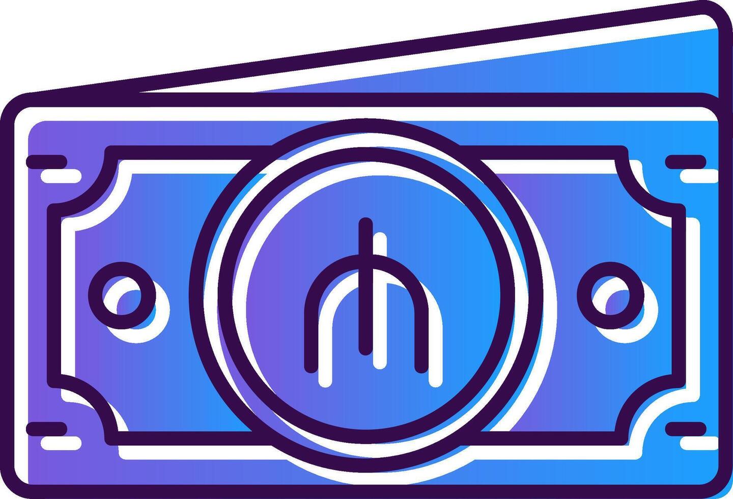 Manat Gradient Filled Icon vector