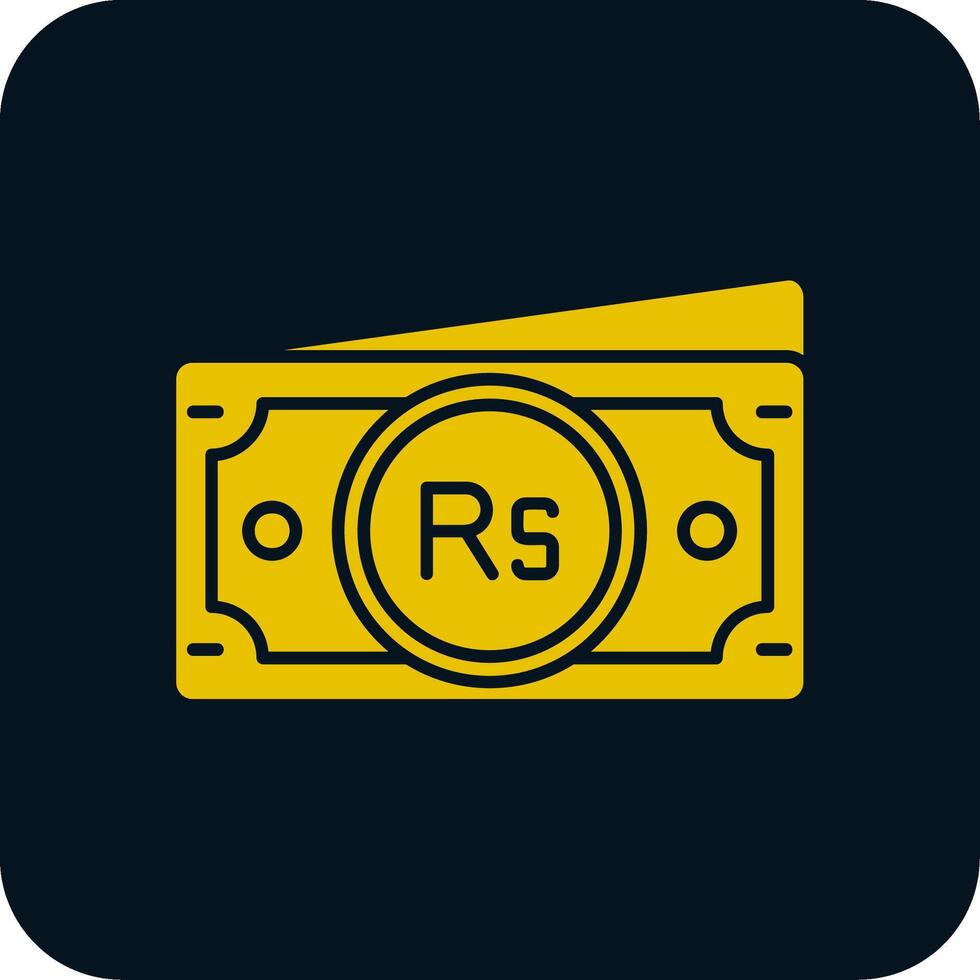 Rupee Glyph Two Color Icon vector