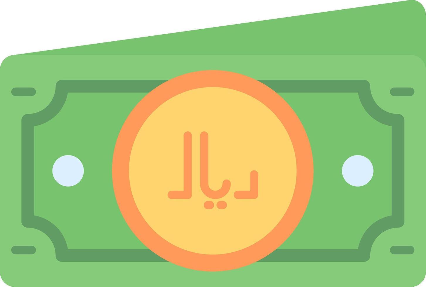 Riyal Flat Light Icon vector