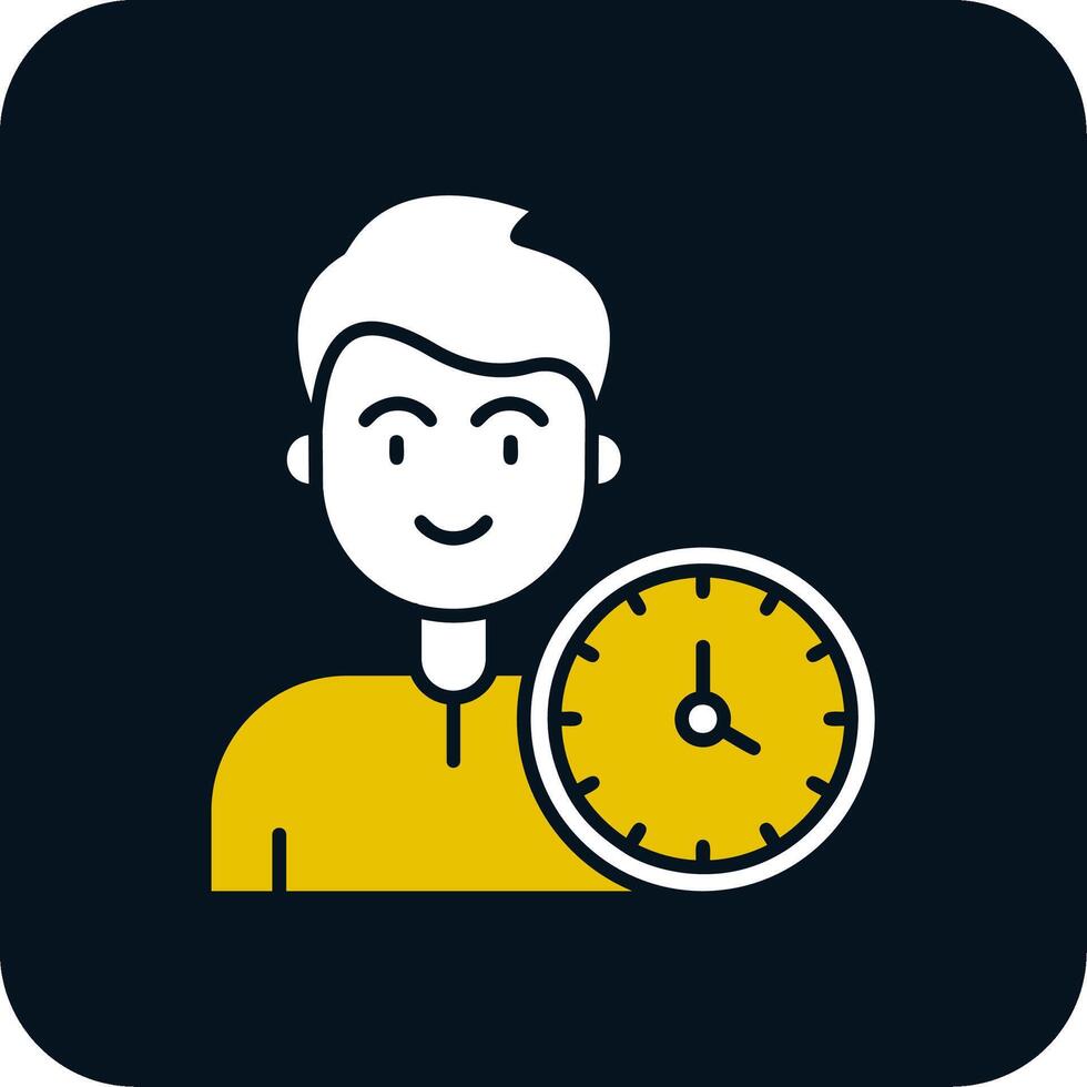 Time Glyph Two Color Icon vector