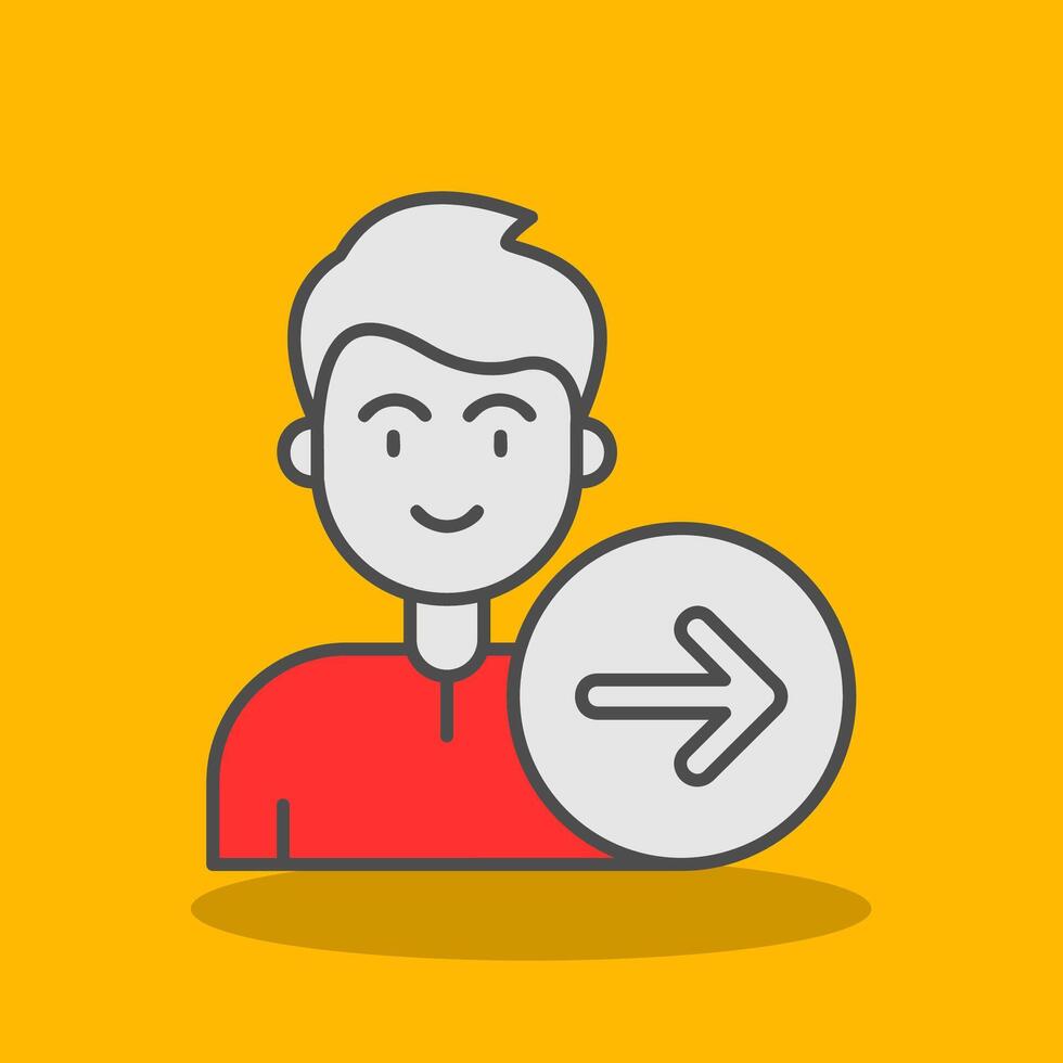 Forward Filled Shadow Icon vector
