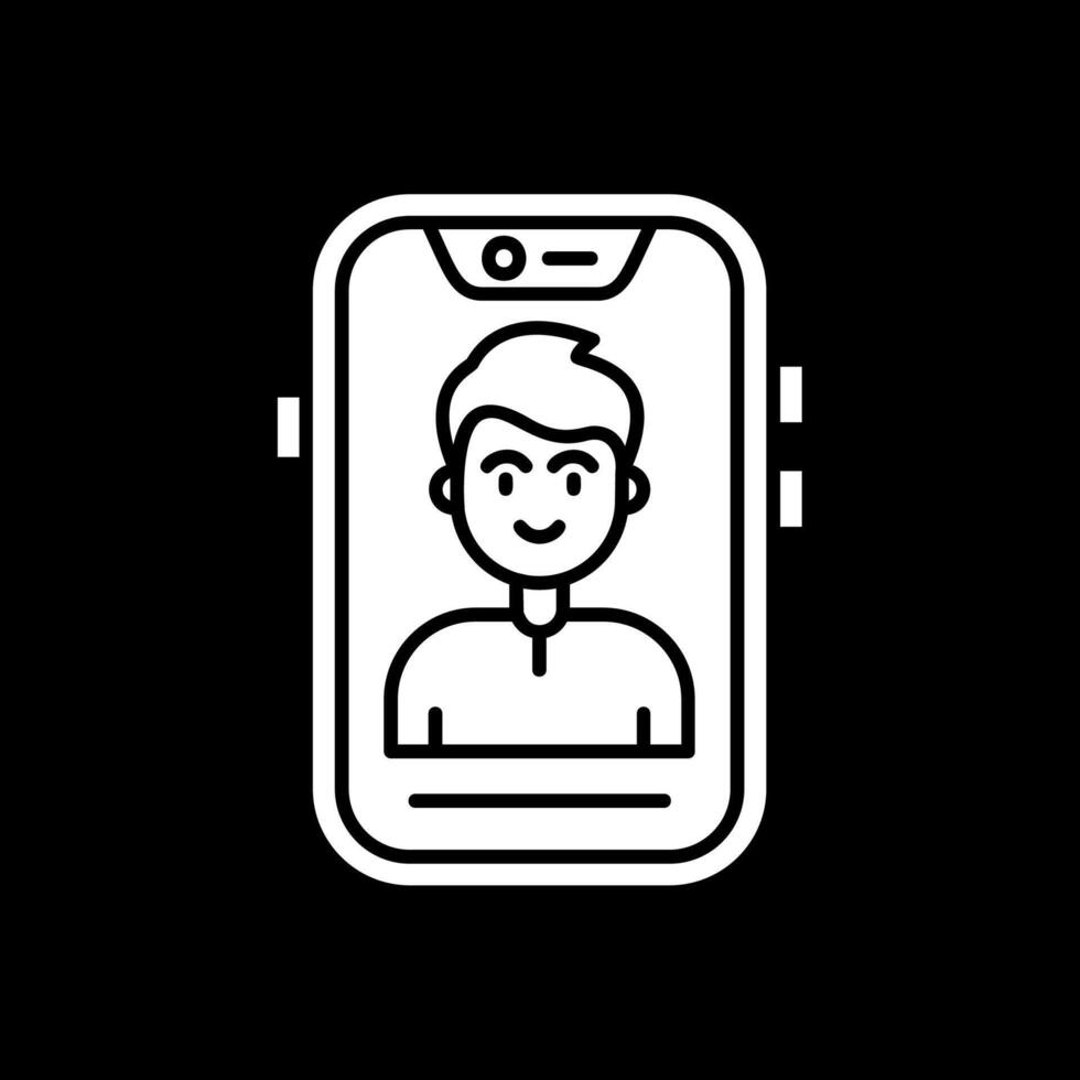 User Glyph Inverted Icon vector