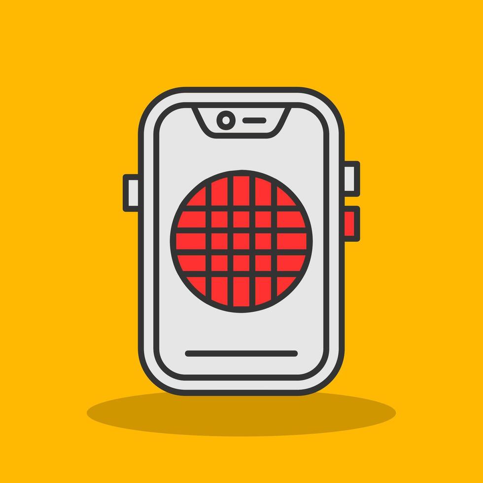 Grid Filled Shadow Icon vector
