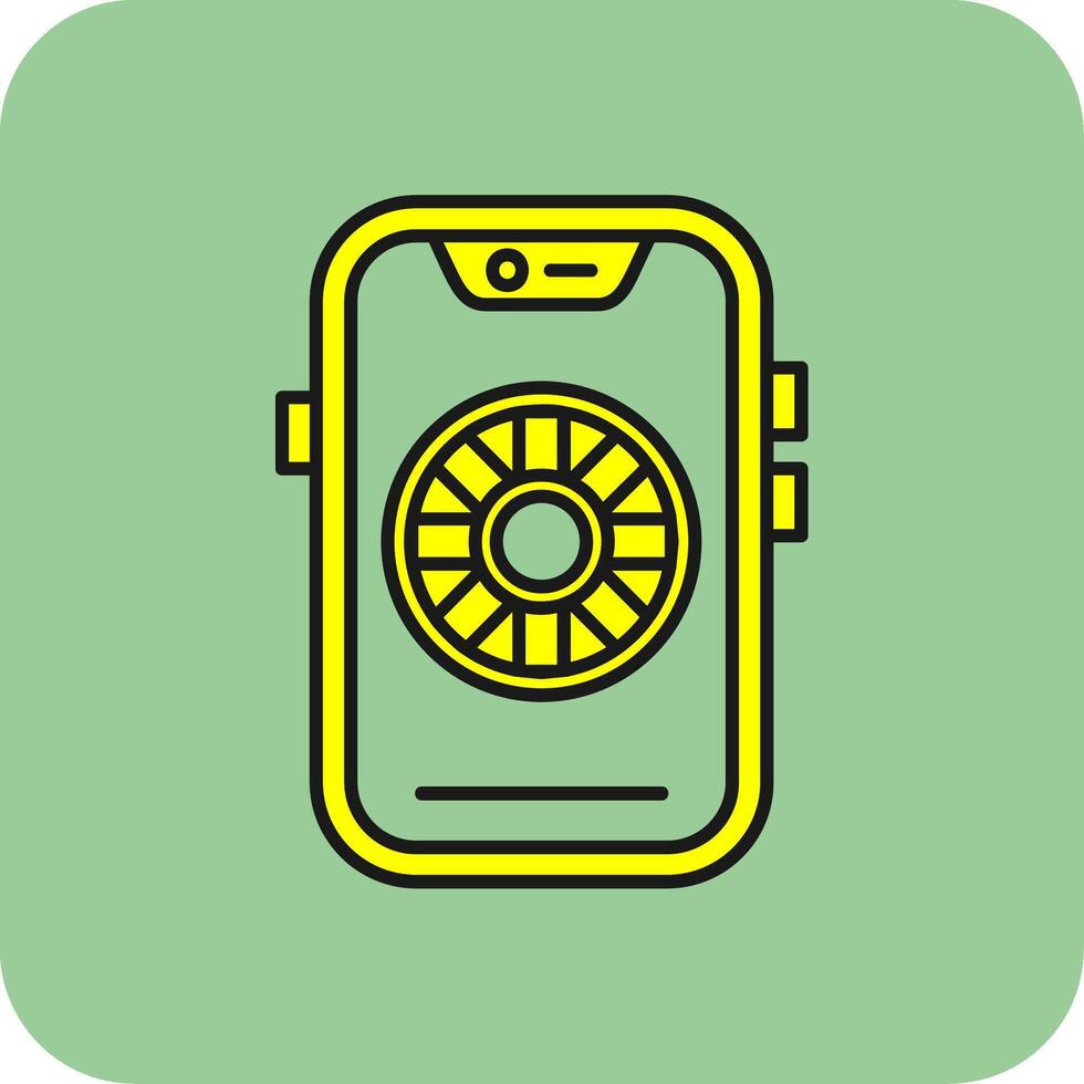 Lifesaver Filled Yellow Icon vector