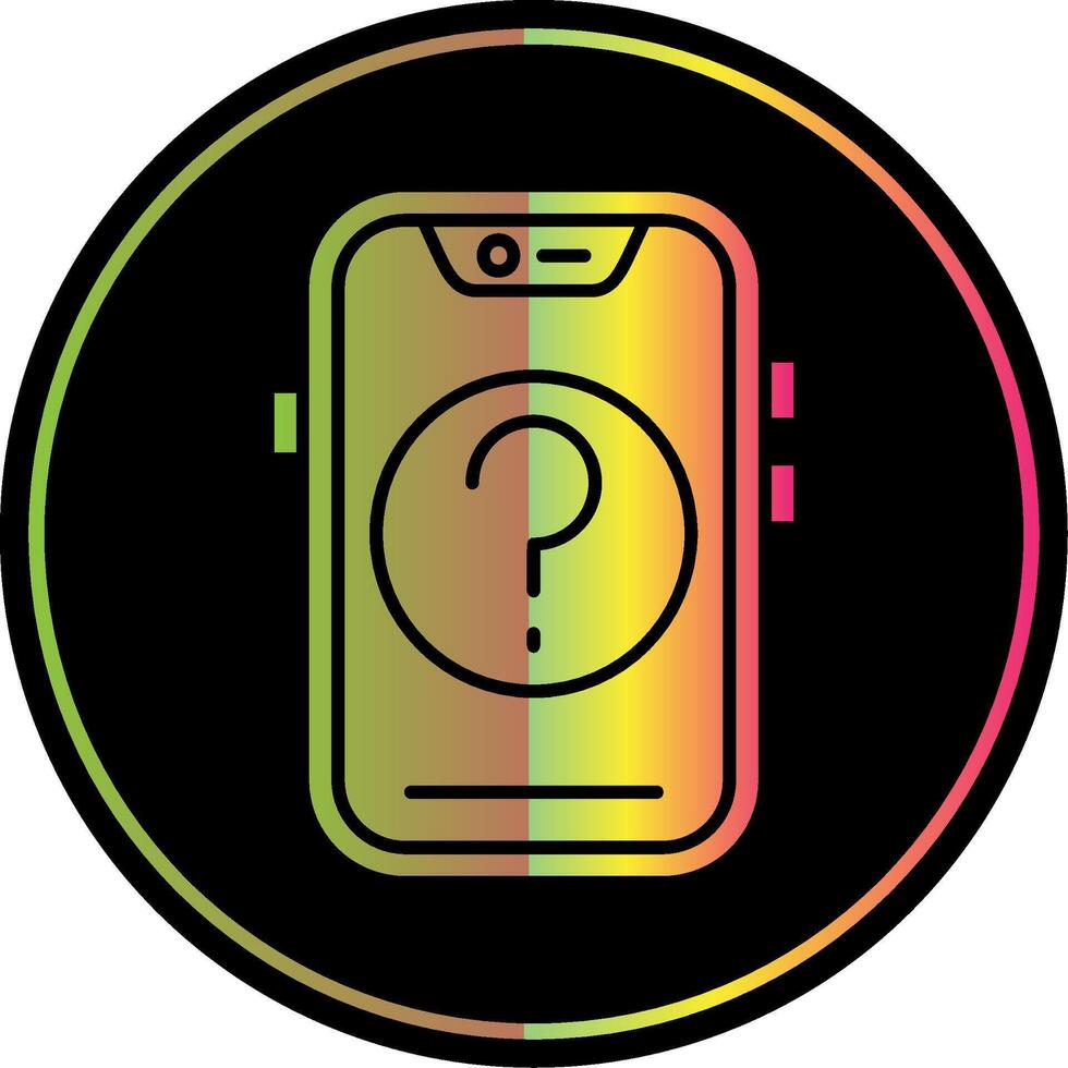 Question Glyph Due Color Icon vector