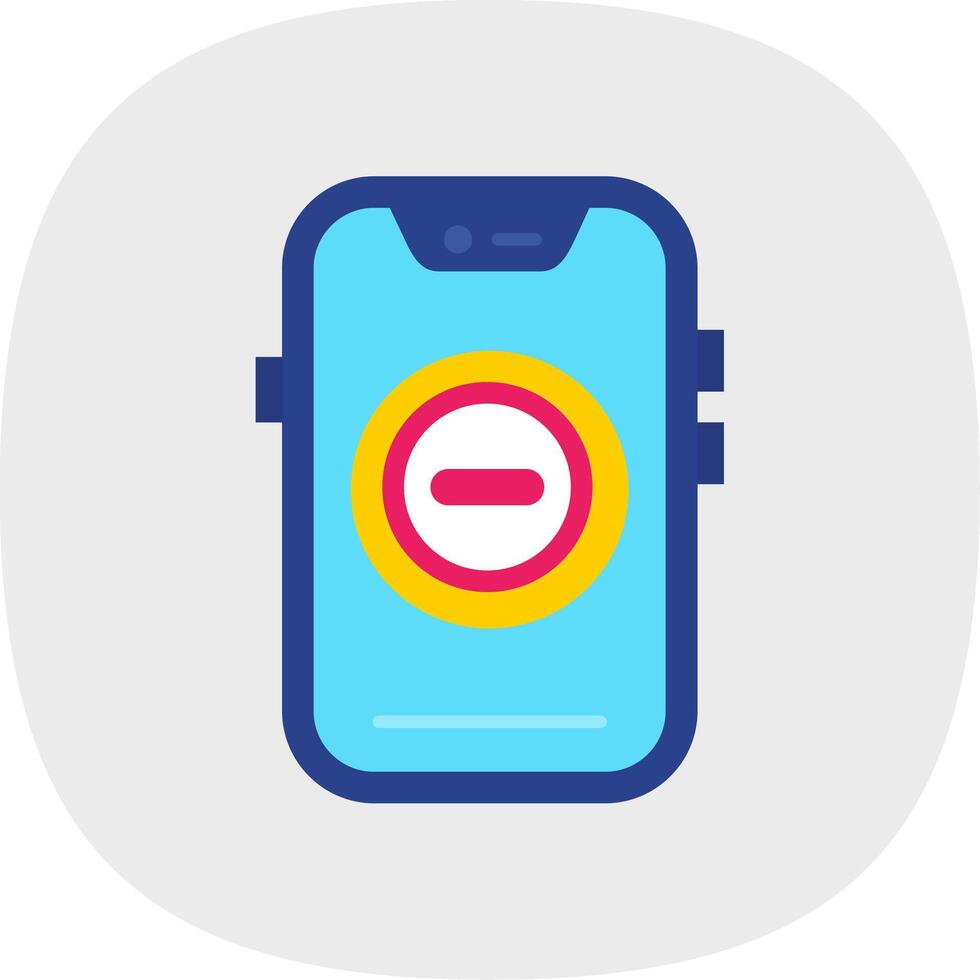 Stop Flat Curve Icon vector