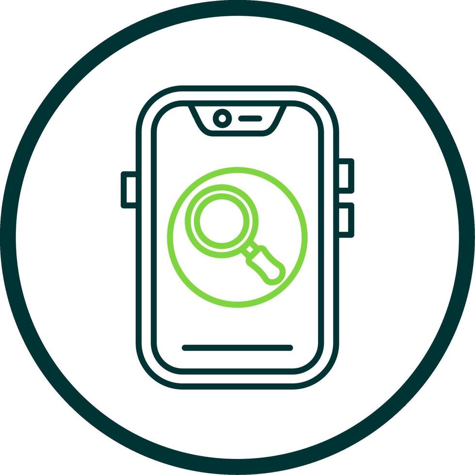 Search Line Circle Icon vector