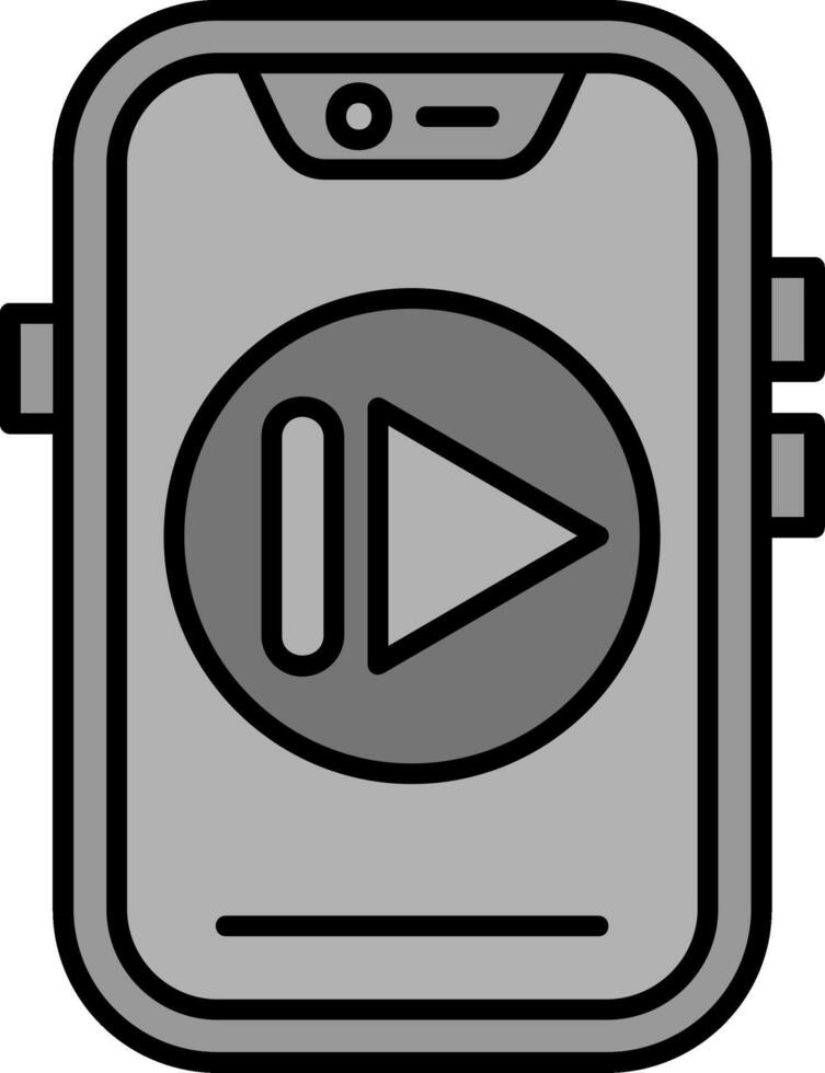 Next Line Filled Greyscale Icon vector