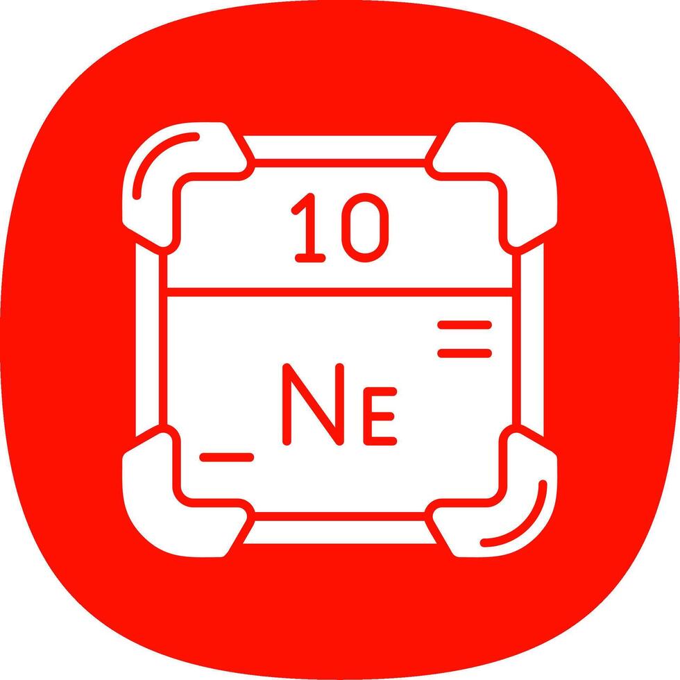 Neon Glyph Curve Icon vector
