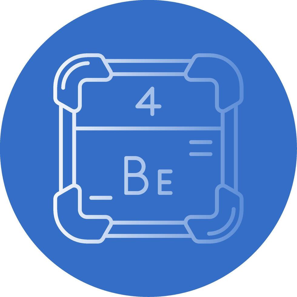 Beryllium Gradient Line Circle Icon vector